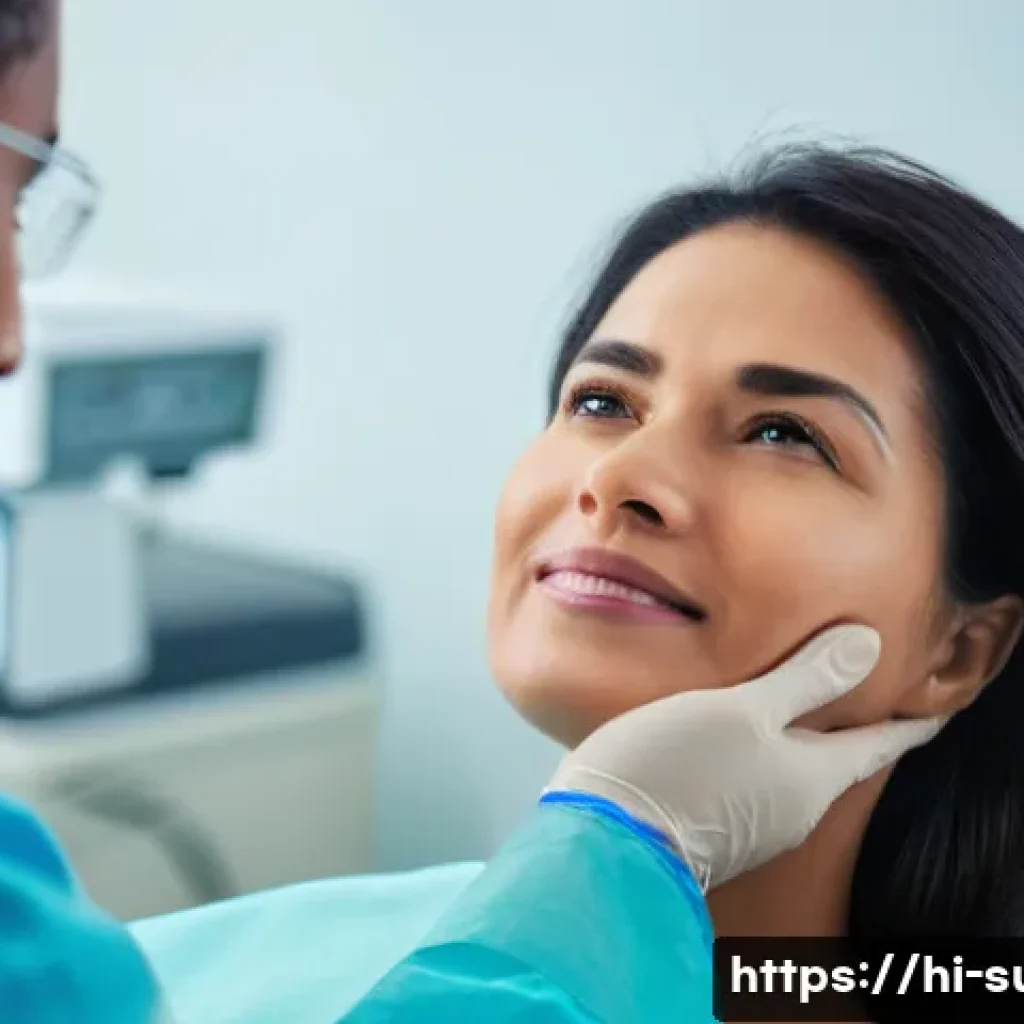 갑상선 결절 치료 - **Image Prompt: Thyroid Nodule Diagnosis - A Moment of Clarity**
    "A compassionate female doctor,...