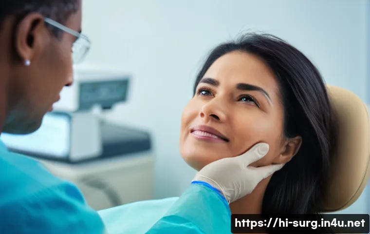 갑상선 결절 치료 - **Image Prompt: Thyroid Nodule Diagnosis - A Moment of Clarity**
"A compassionate female doctor,...