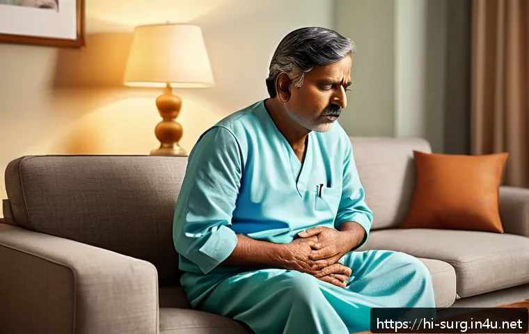 담낭염 치료 기간 - A detailed medical illustration of a middle-aged Indian man experiencing acute gallbladder pain, clu...